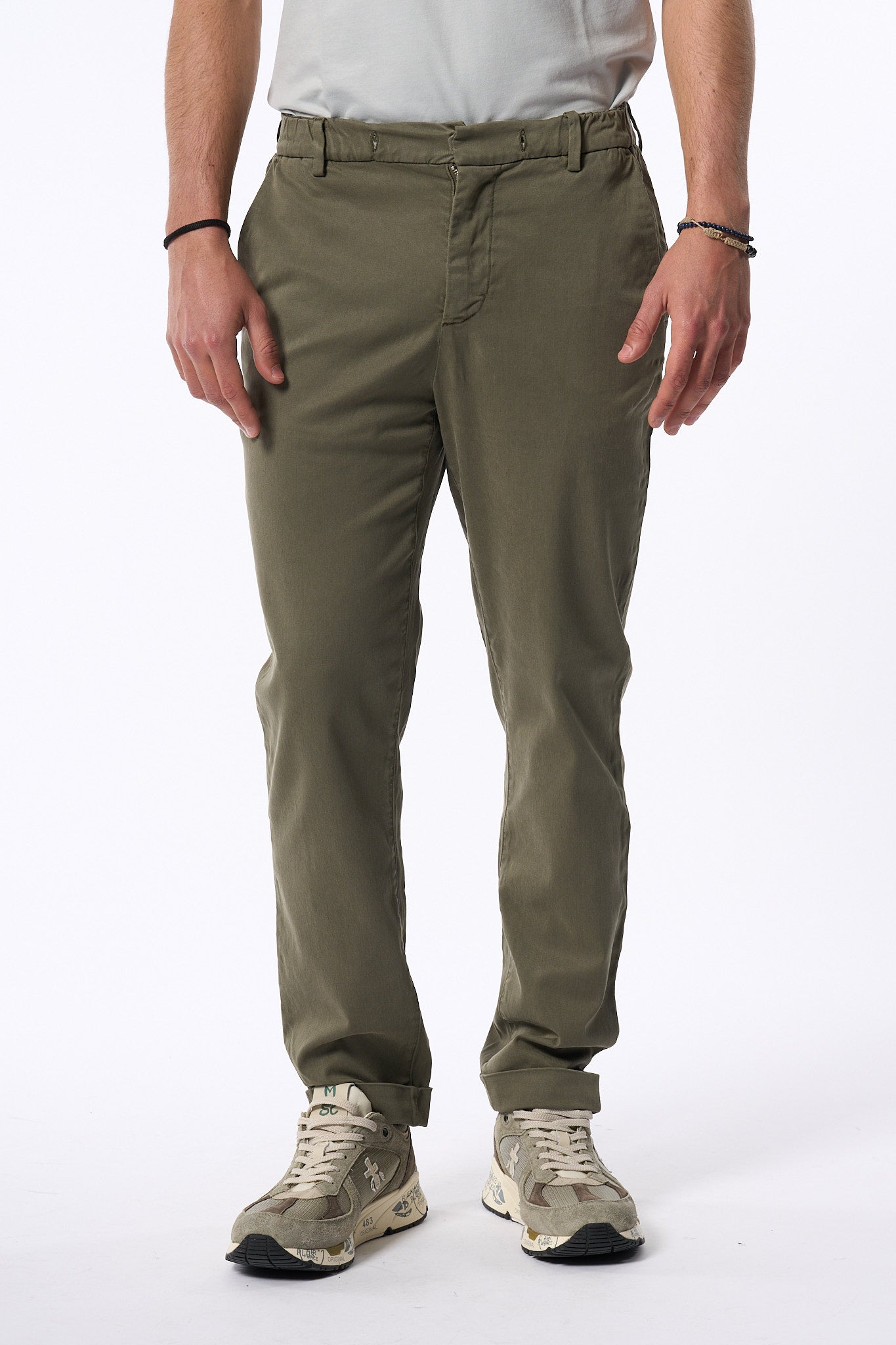 Teleria Zed Pantalone Con Coulisse Militare Uomo-5