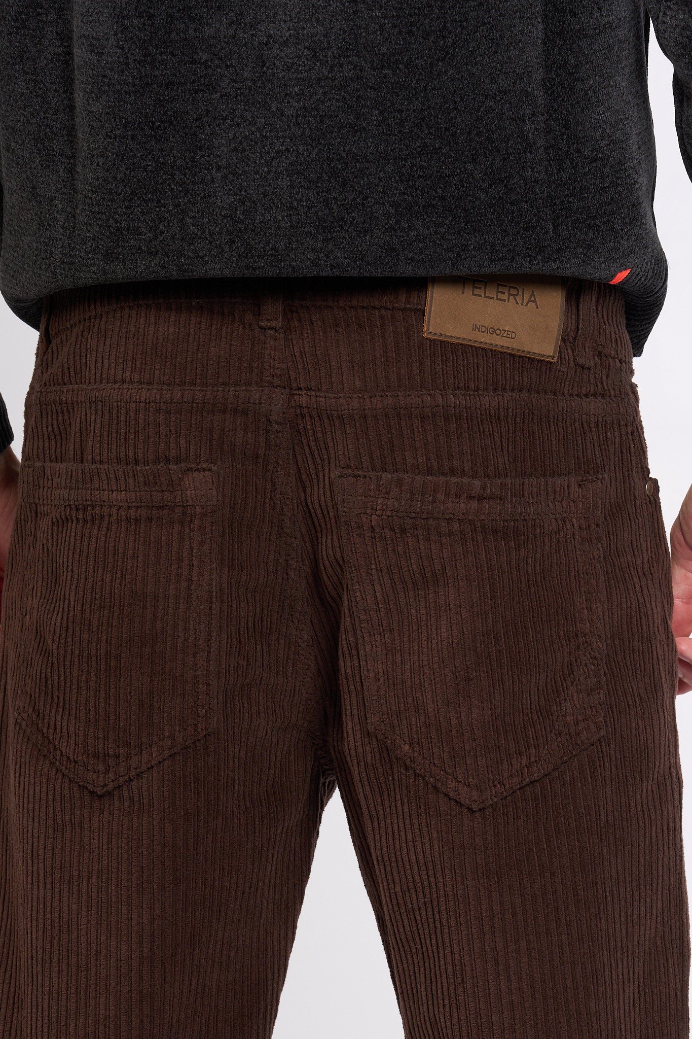 Teleria Zed Pantalone Mark Marrone Uomo-4