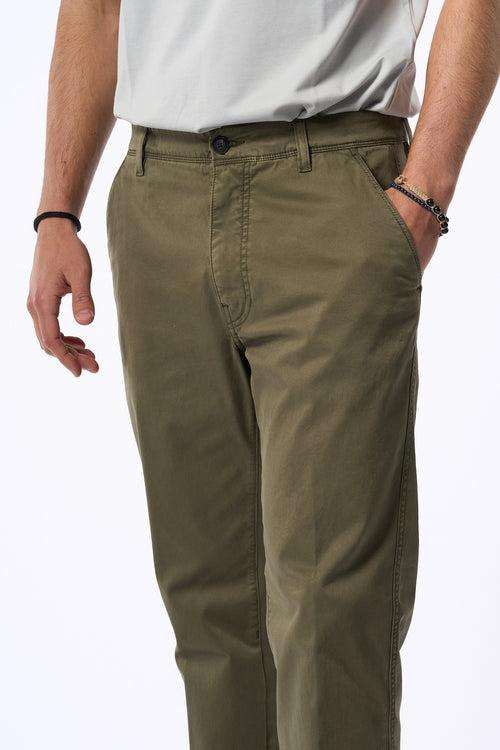 Teleria Zed Pantalone Tasche Applicate Militare Uomo-2