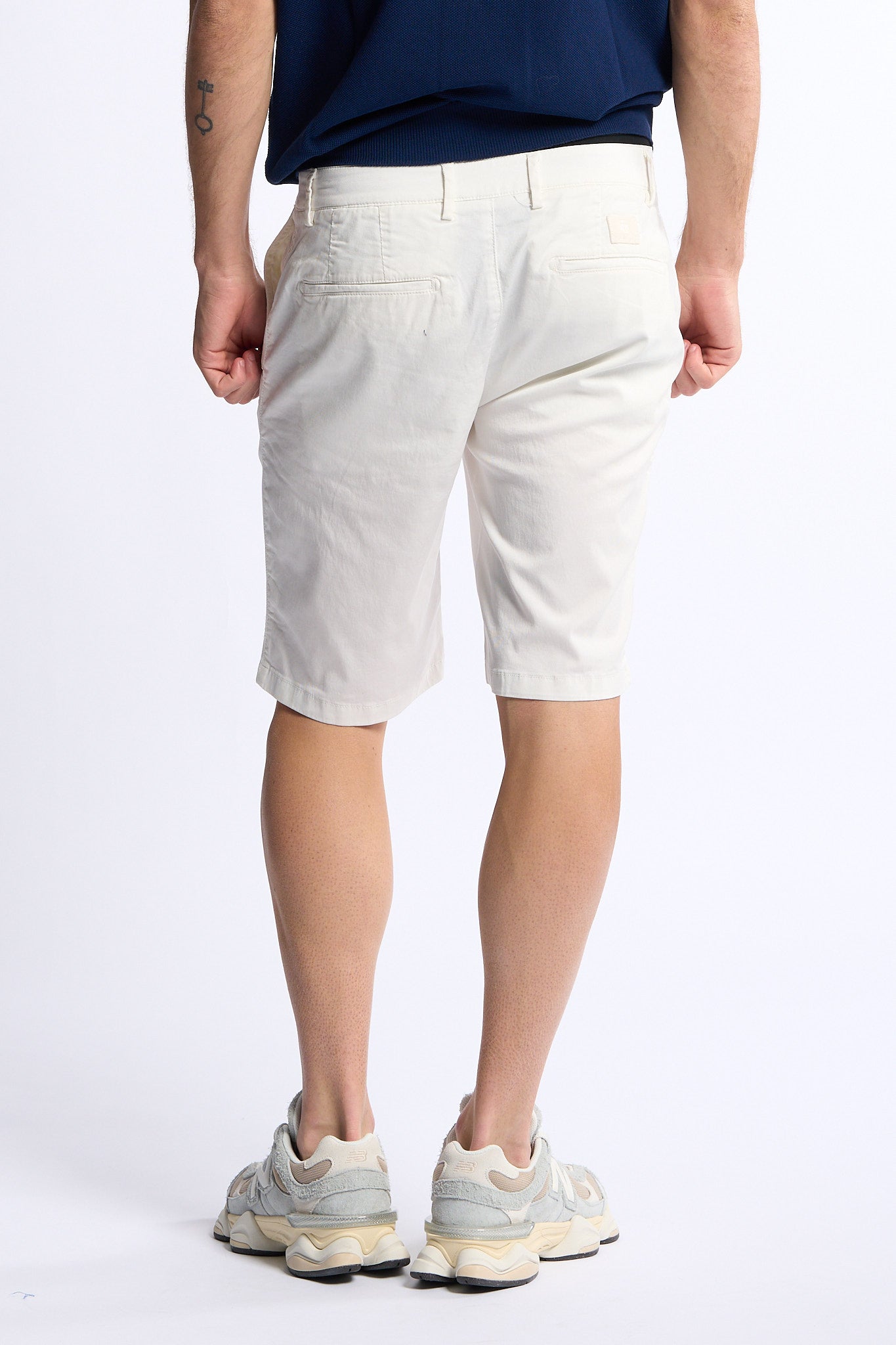 Teleria zed Bermuda Silver Bianco Uomo-5