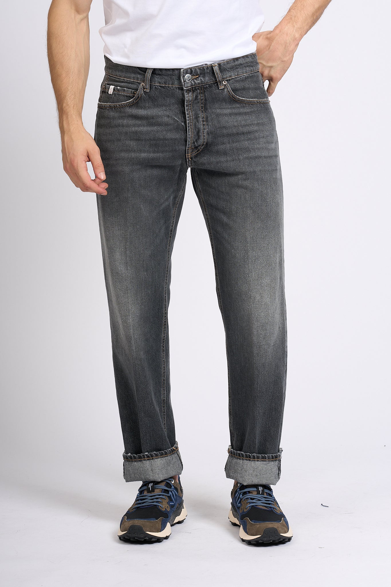 The Nim Jeans Grigio Uomo-1