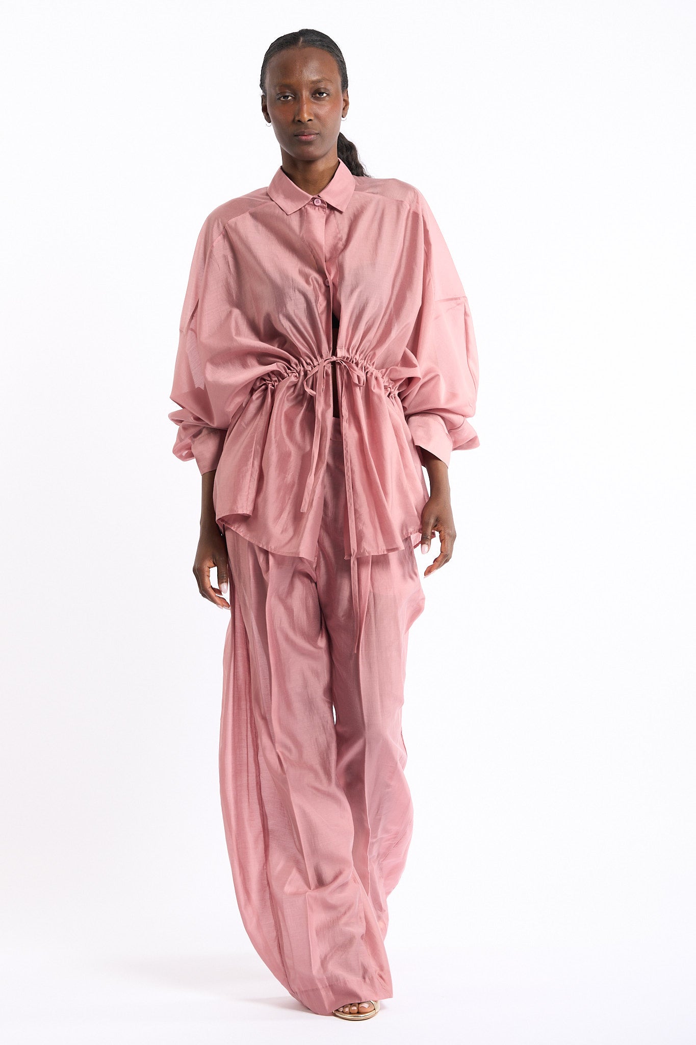 The latest Camicia Dalida Mussola Rosa Donna-3