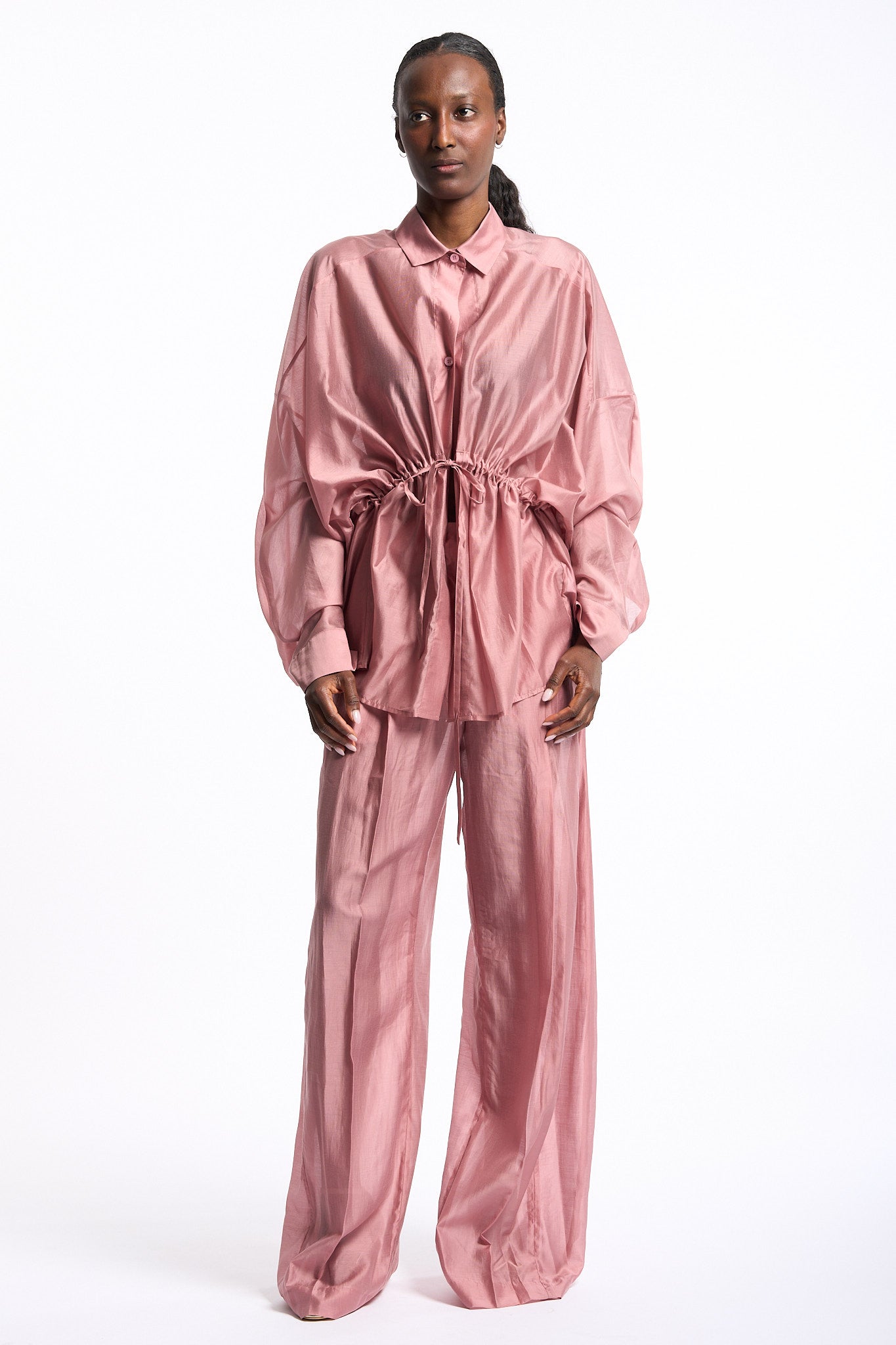 The latest Camicia Dalida Mussola Rosa Donna-7