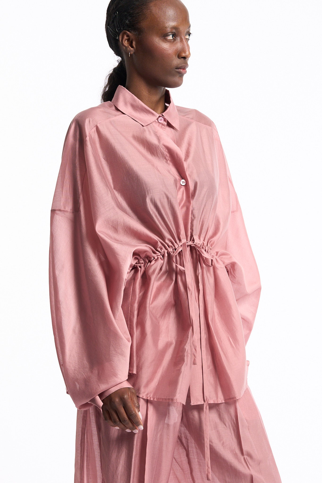 The latest Camicia Dalida Mussola Rosa Donna-5