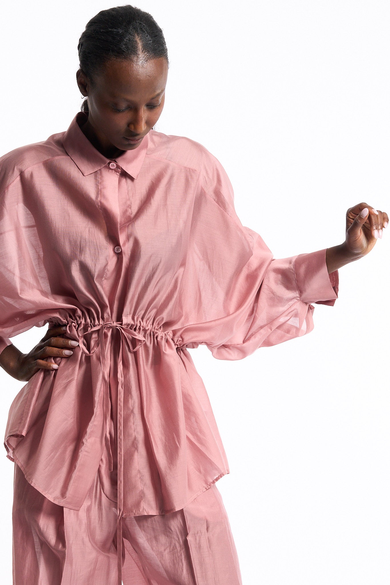 The latest Camicia Dalida Mussola Rosa Donna-6