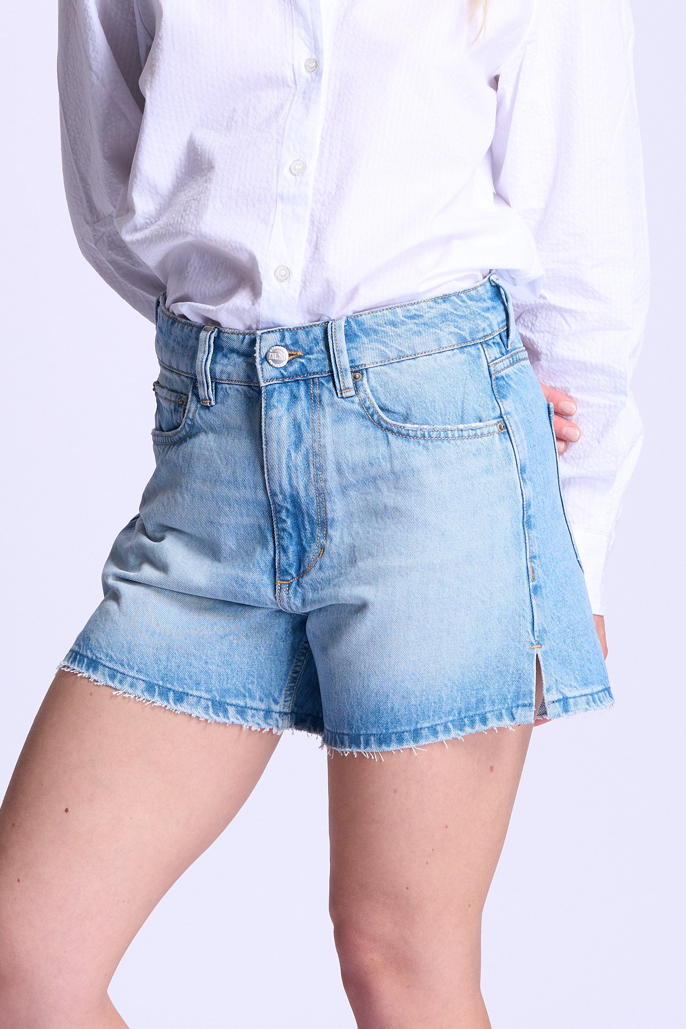 The nim Short Dora in Denim chiaro Donna-5