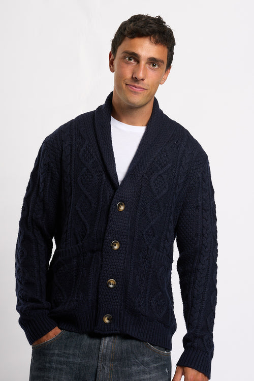 Tooco Cardigan Cashmere Blu Uomo