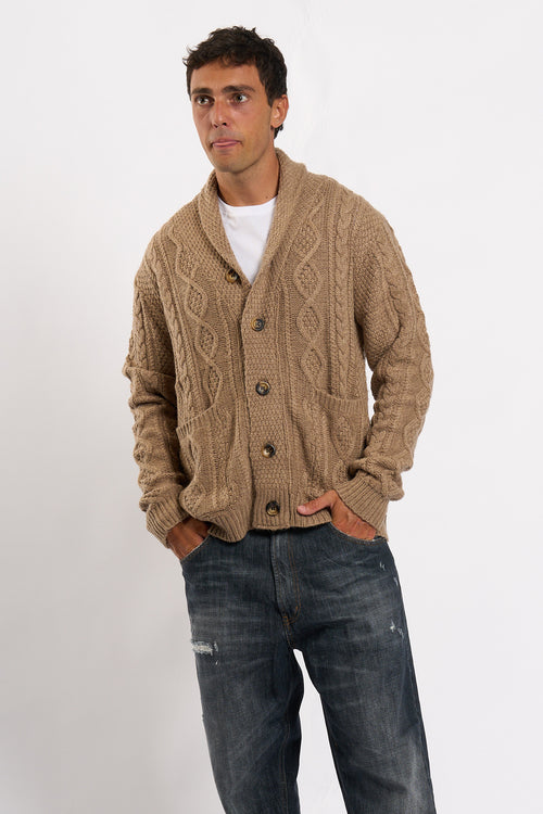 Tooco Cardigan Cashmere Mandorla Uomo