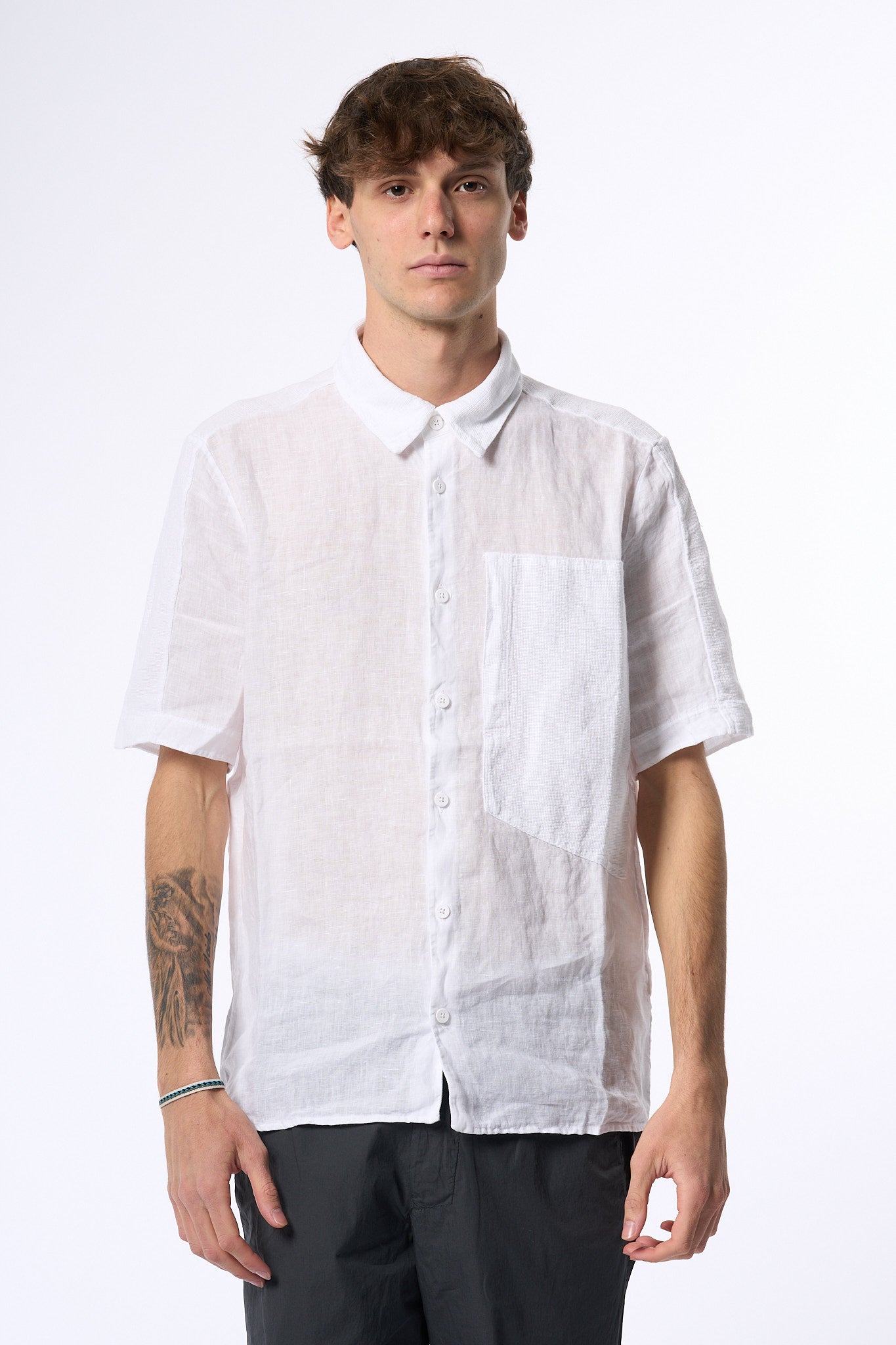 Transit Camicia Bianco Uomo-7