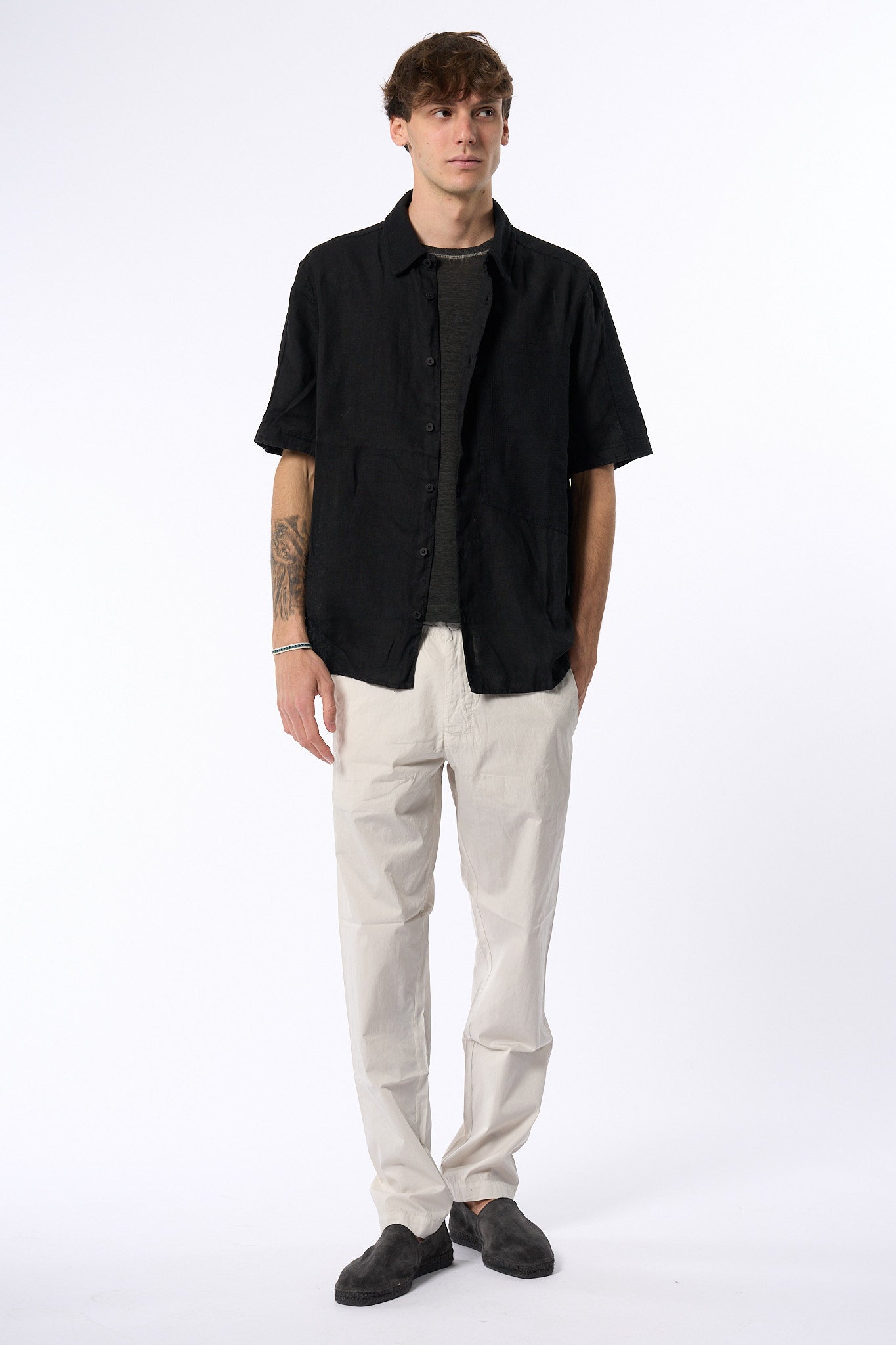 Transit Camicia Nero Uomo-3