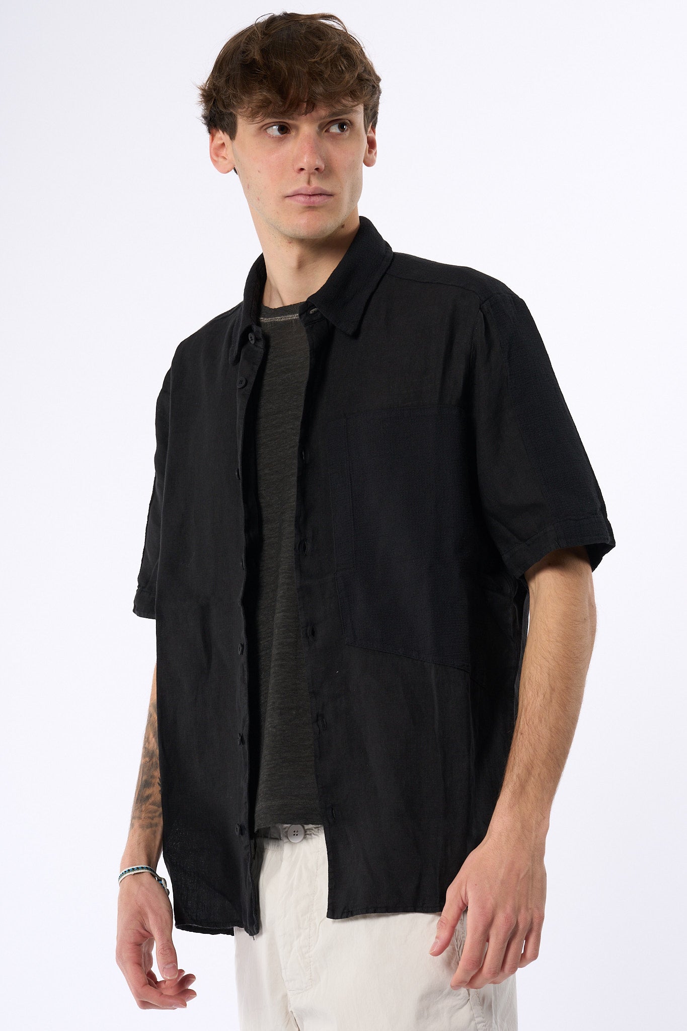 Transit Camicia Nero Uomo-1