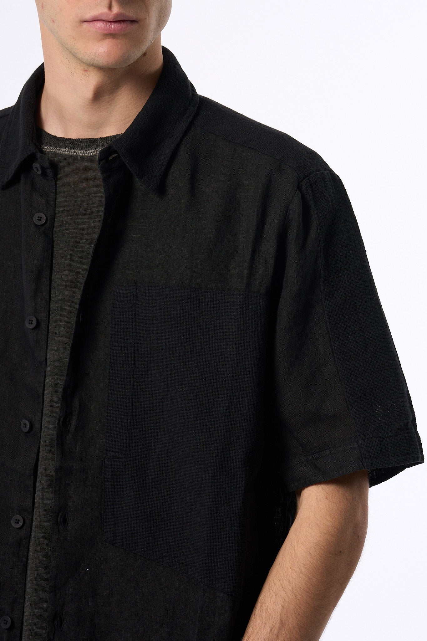 Transit Camicia Nero Uomo-2
