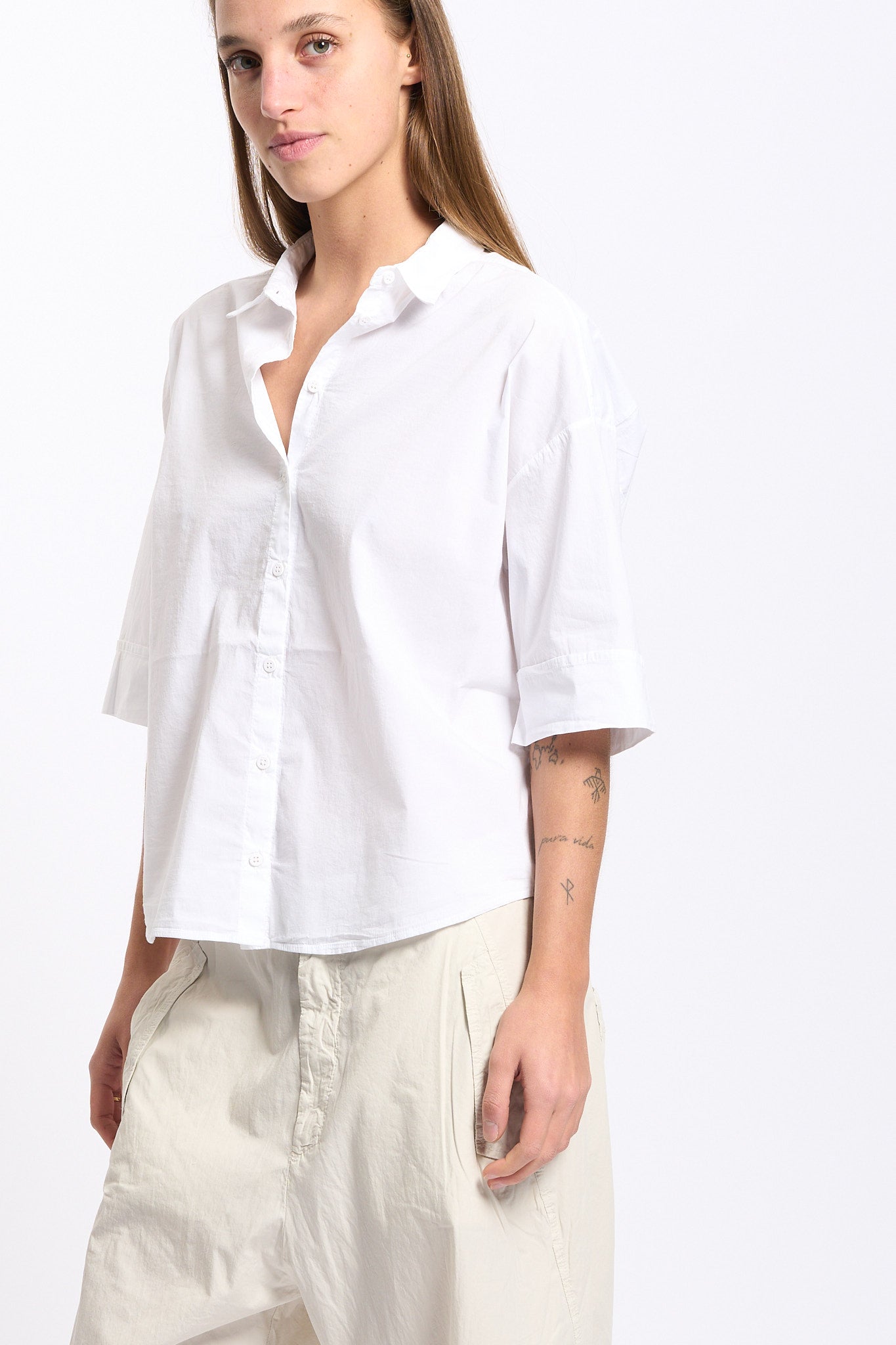 Transit Camicia Over Bianco Donna-1