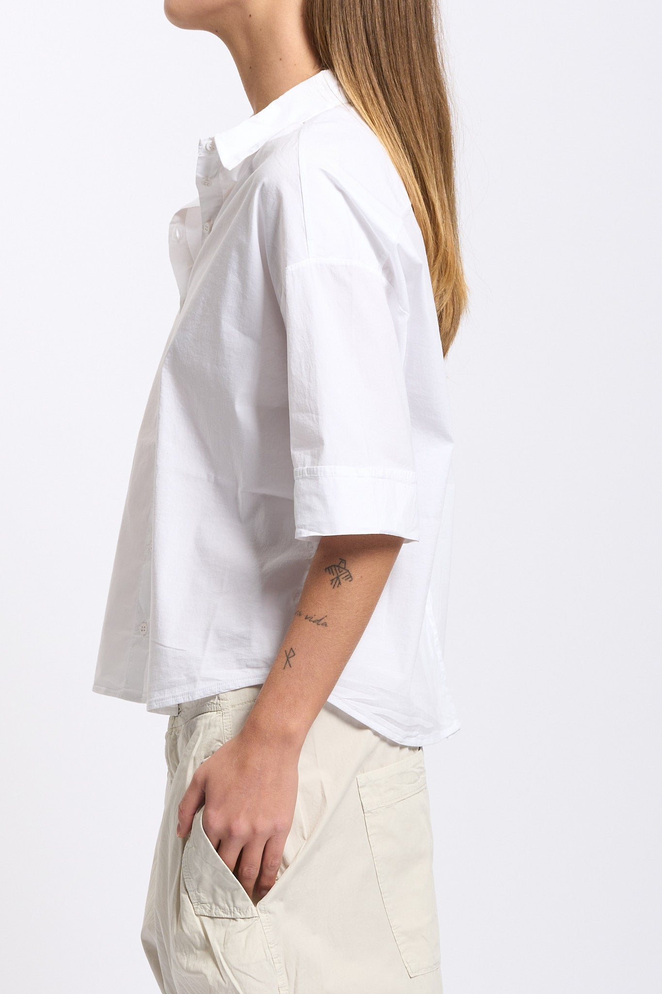 Transit Camicia Over Bianco Donna-4