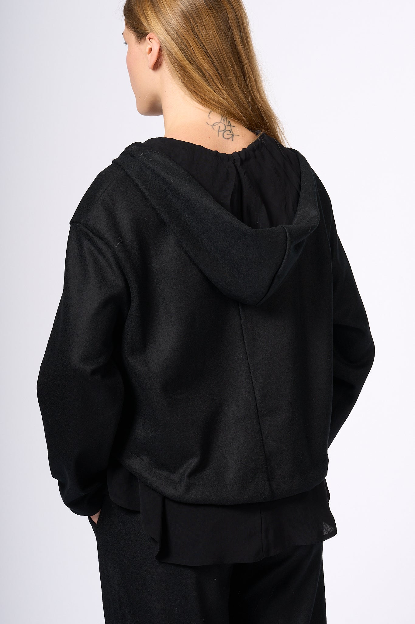 Transit Women's Black Hooded Jacket-6