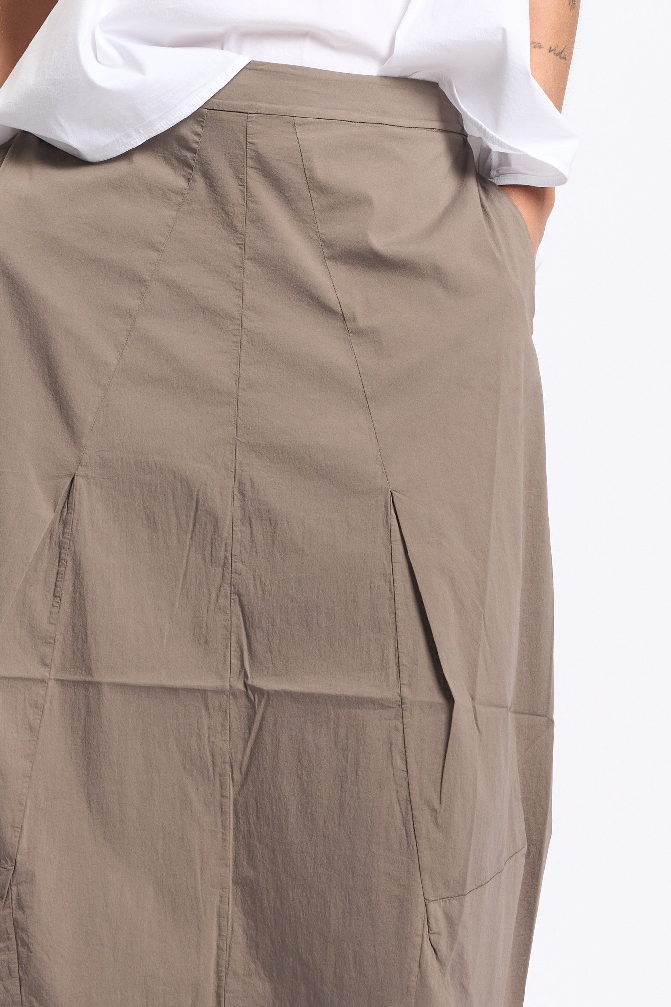 Transit Gonna Bombè Tortora Donna-6