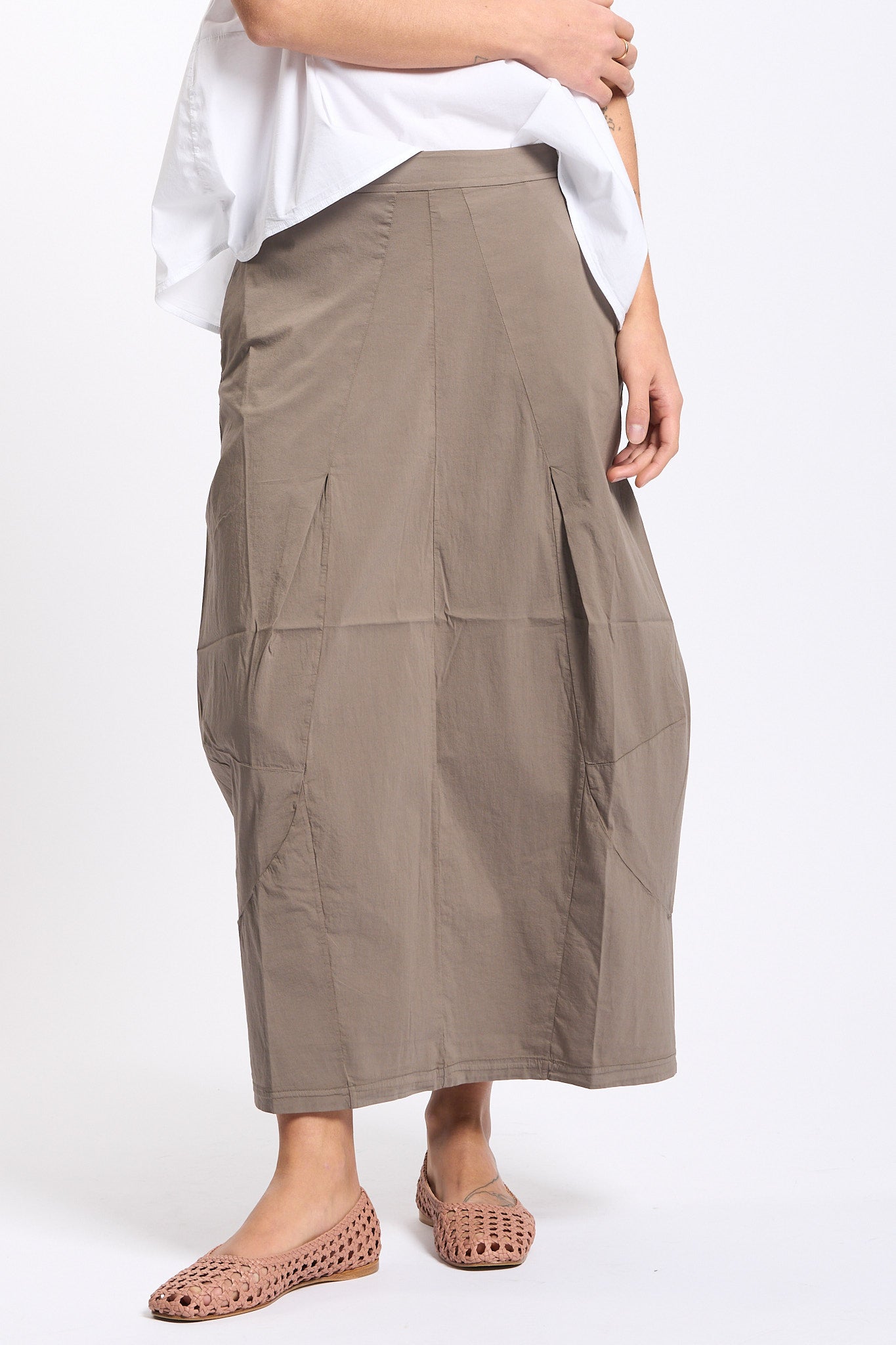 Transit Gonna Bombè Tortora Donna-7