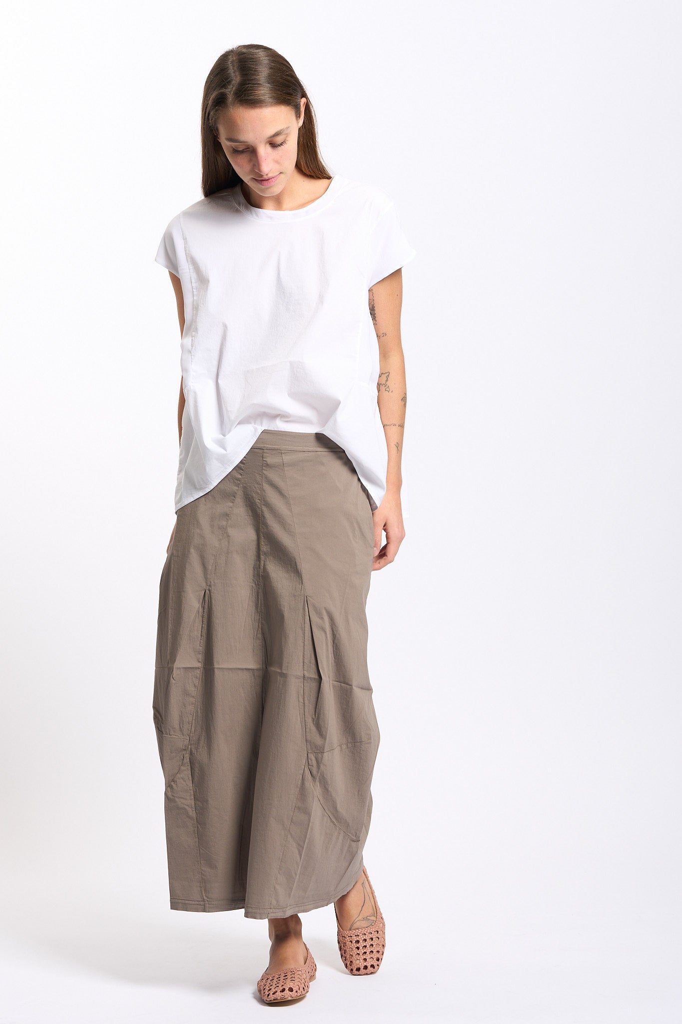 Transit Gonna Bombè Tortora Donna-1