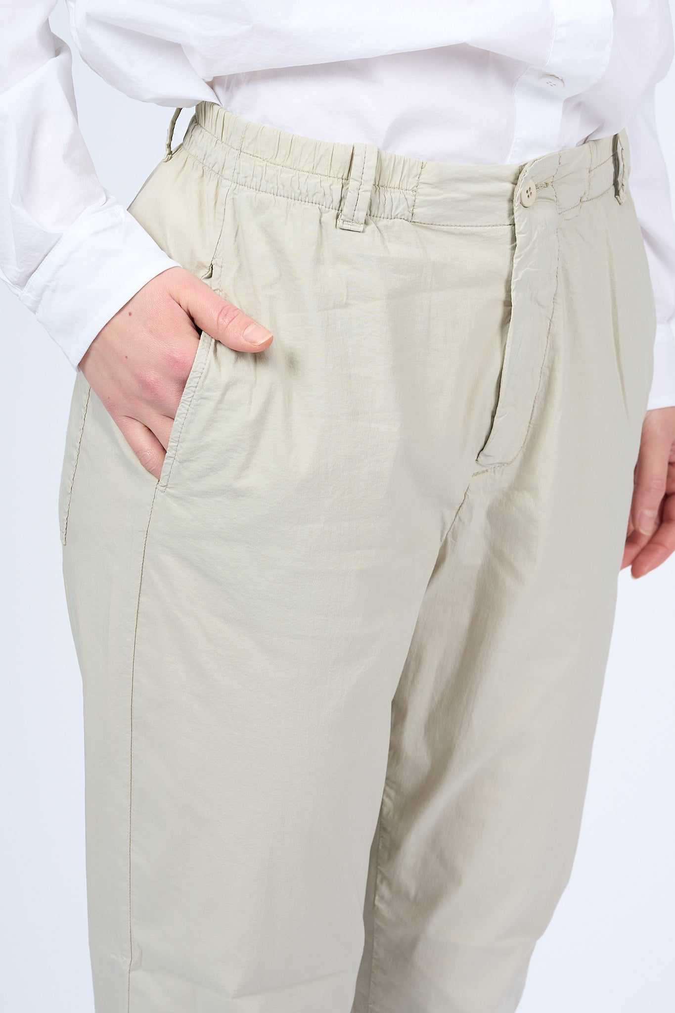 Transit Pantalone Cotone Beige Donna-5