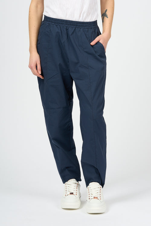 Transit Pantalone Cotone Blu Navy Donna