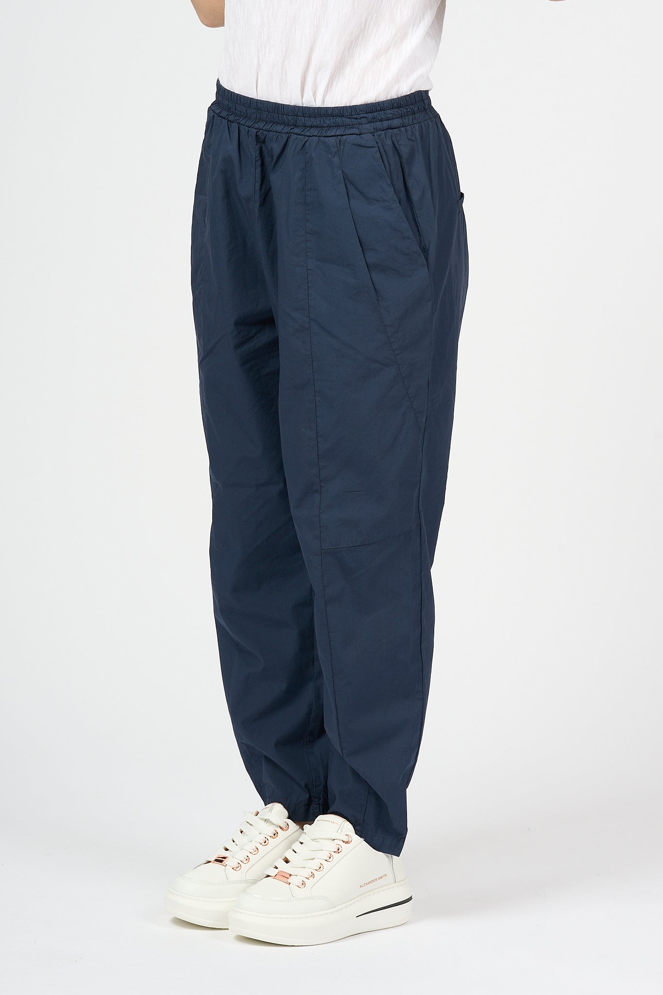 Transit Pantalone Cotone Blu Navy Donna-3