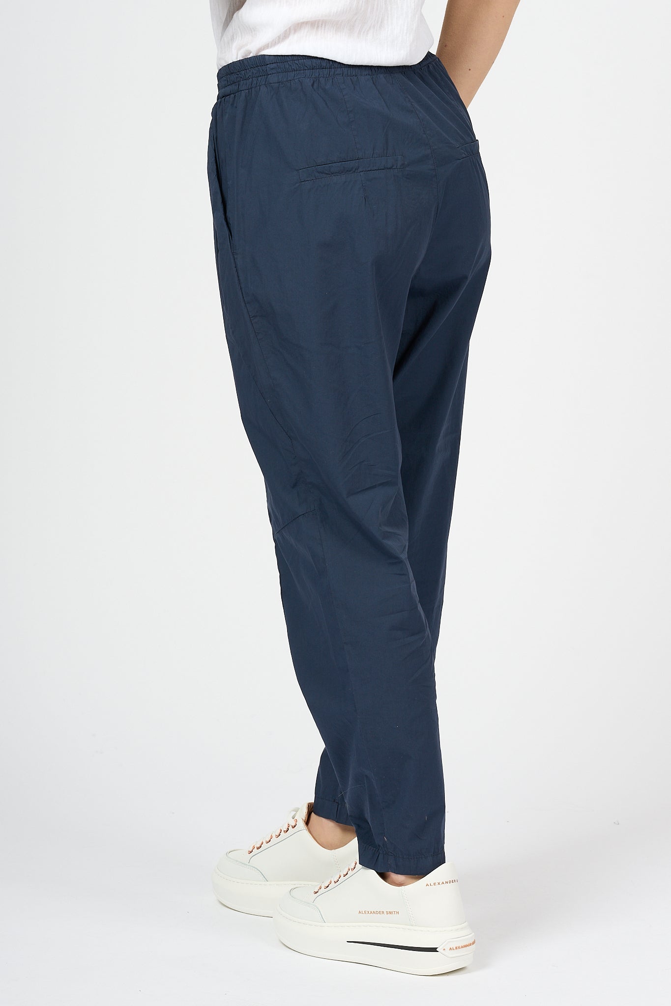 Transit Pantalone Cotone Blu Navy Donna-4