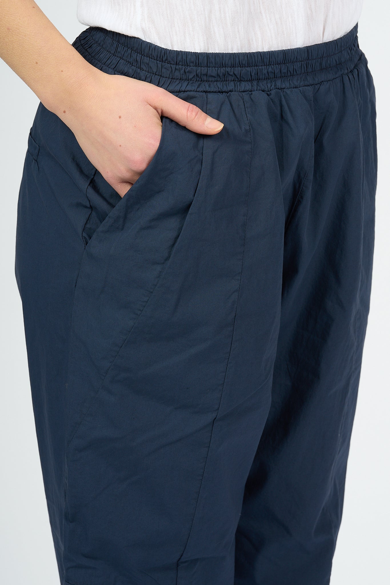 Transit Pantalone Cotone Blu Navy Donna-6