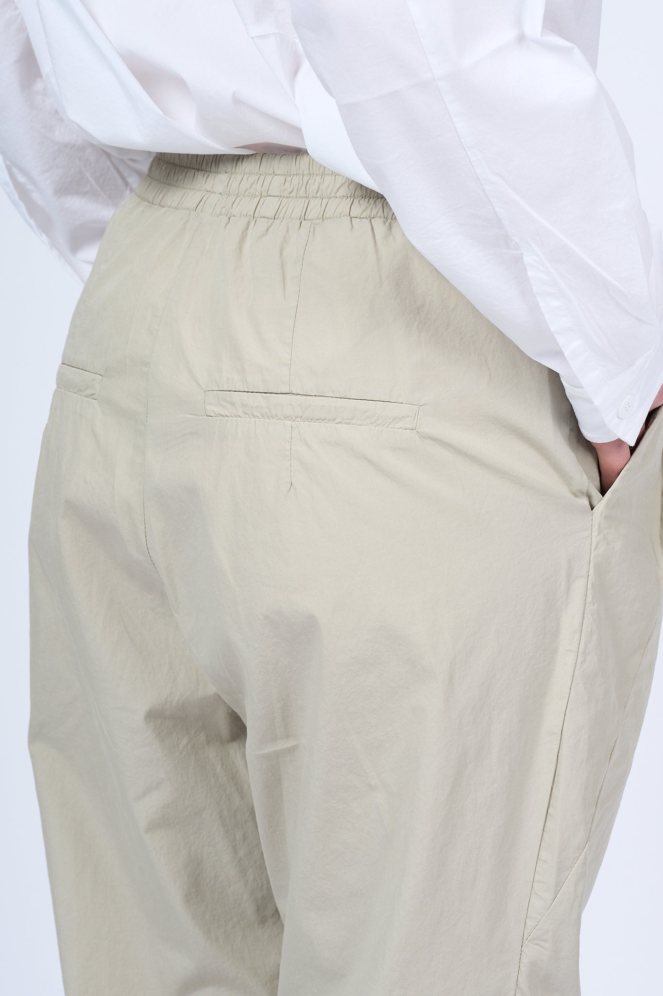 Transit Pantalone Cotone Grigio Beige Donna-5