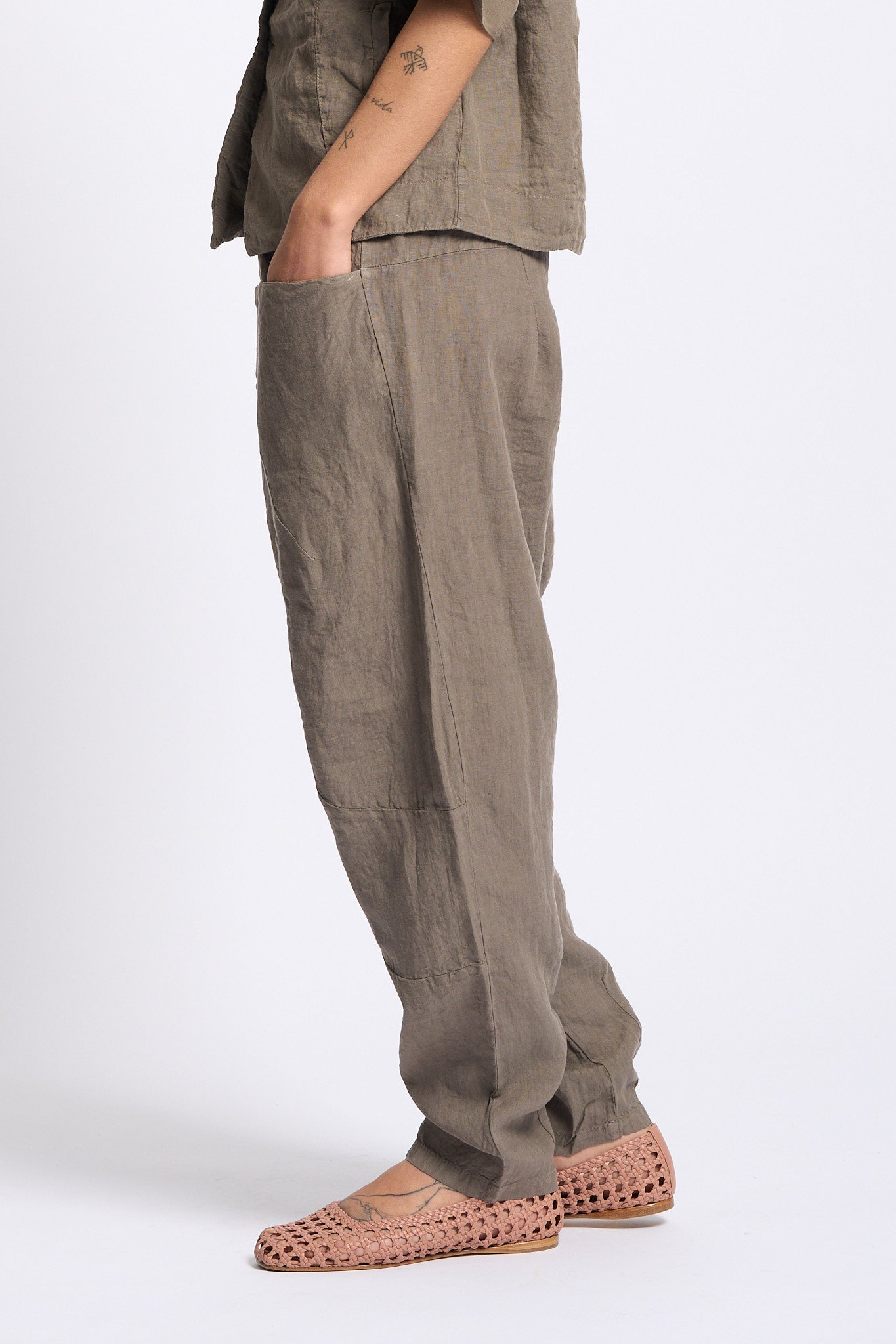 Transit Pantalone con Tasconi Tortora Donna-4