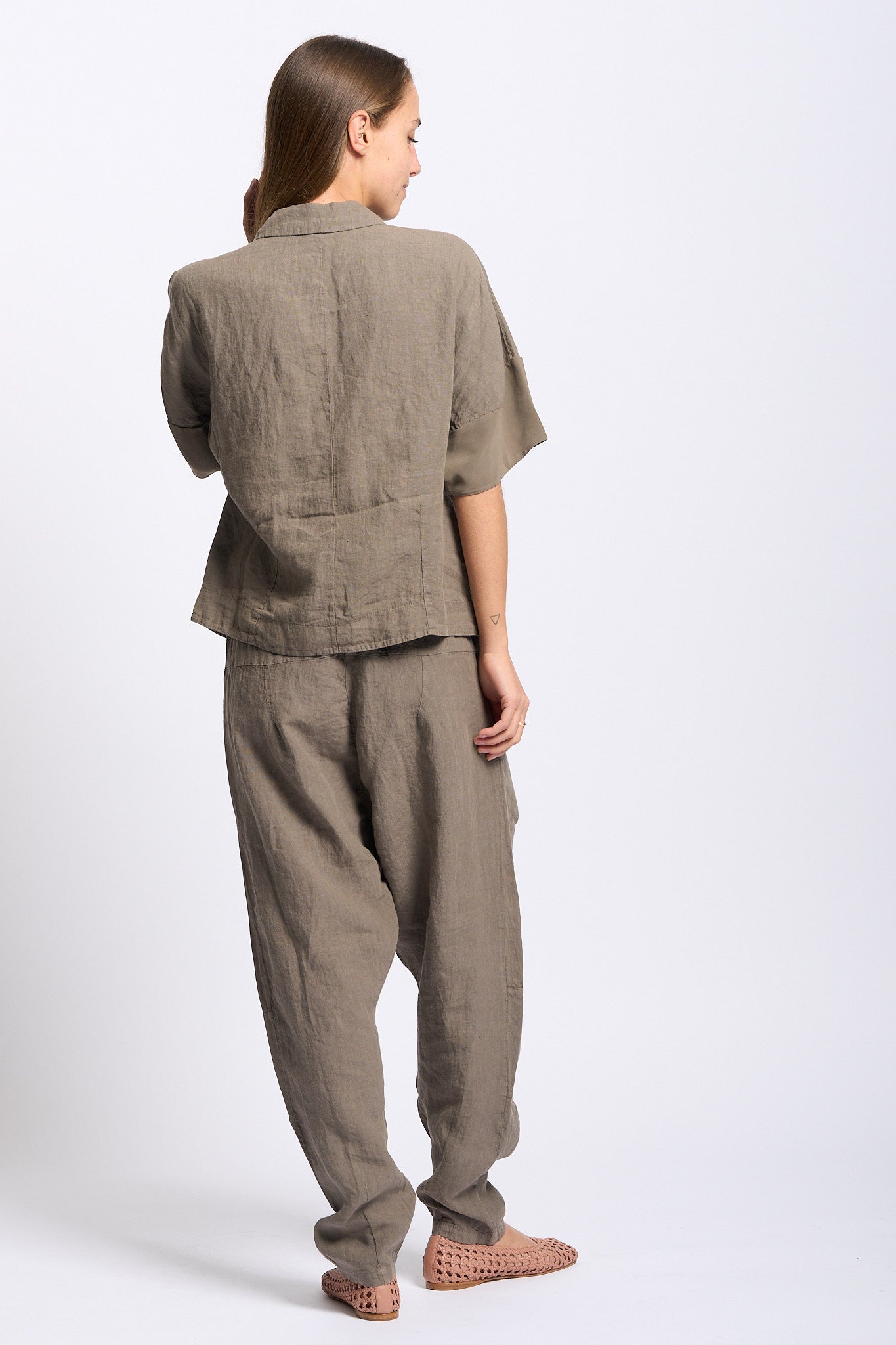 Transit Pantalone con Tasconi Tortora Donna-5