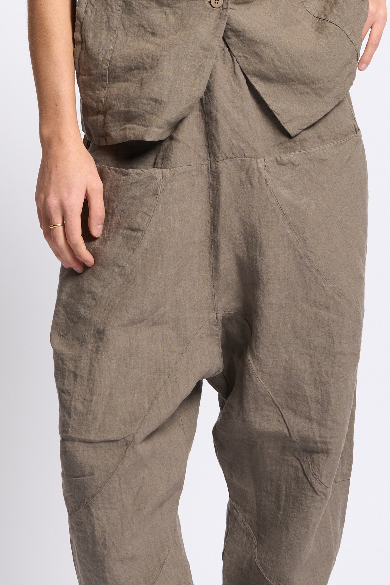 Transit Pantalone con Tasconi Tortora Donna-6