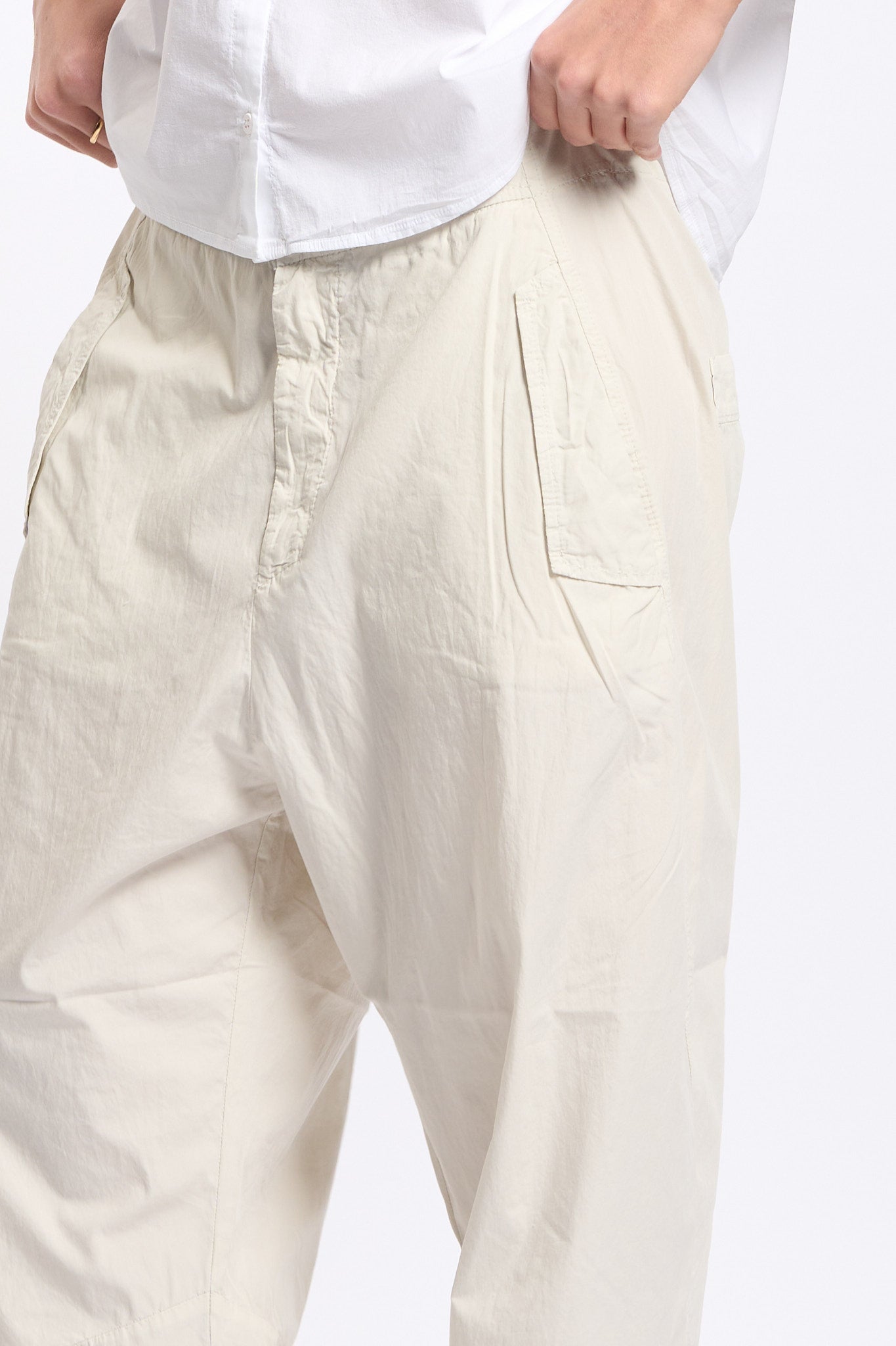 Transit Pantalone in Cotone Leggero Sabbia Donna-3