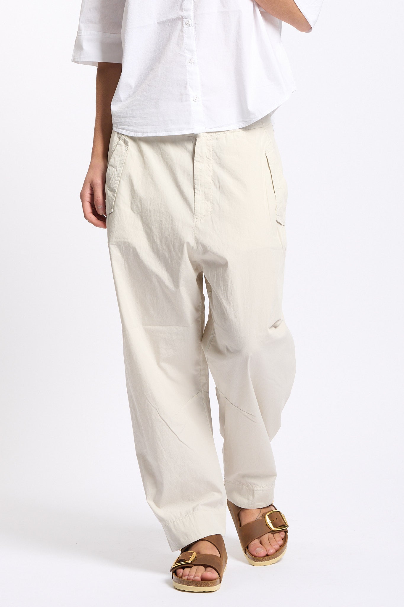 Transit Pantalone in Cotone Leggero Sabbia Donna-5