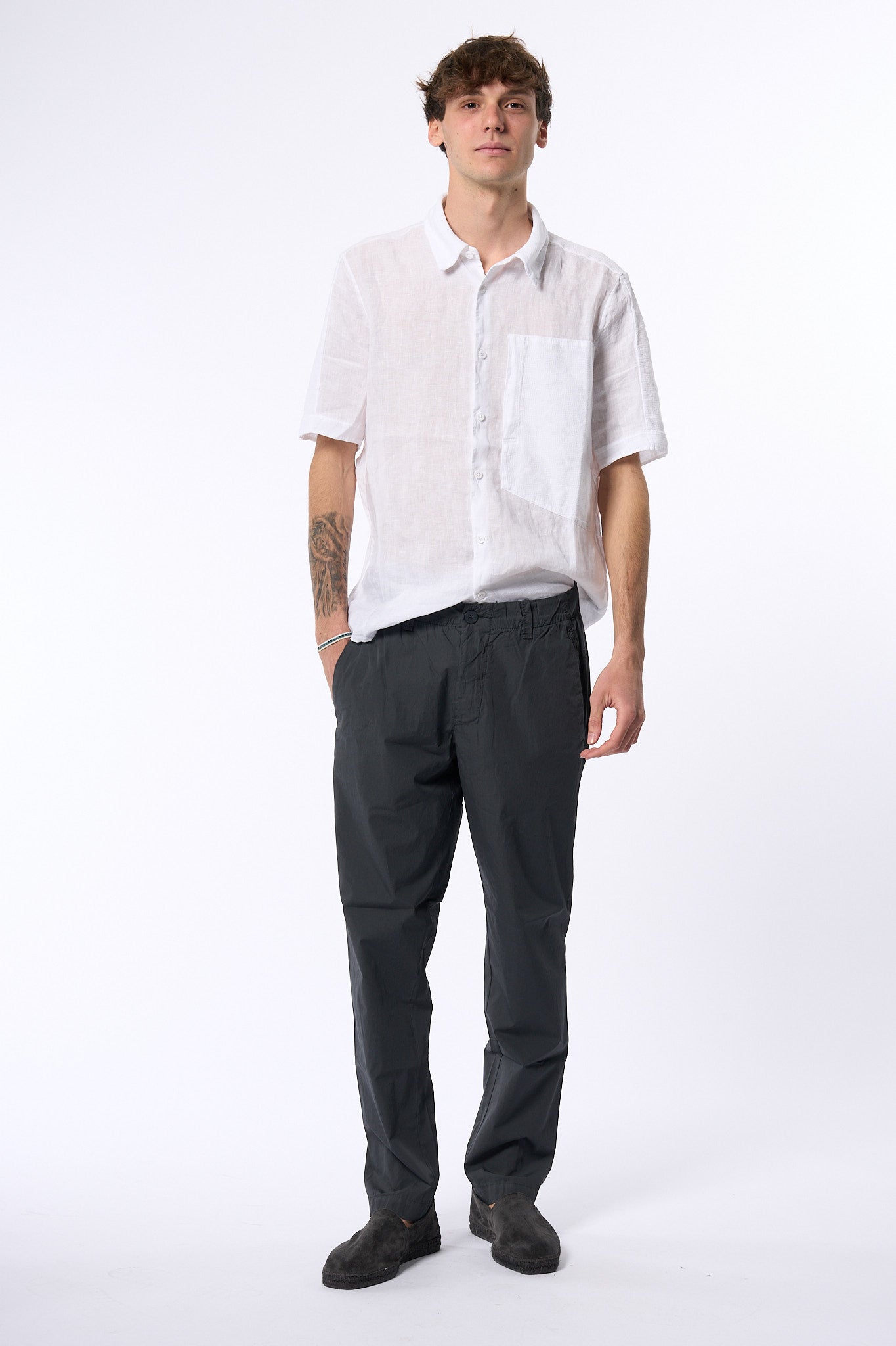Transit Pantaloni Carbone Uomo-3