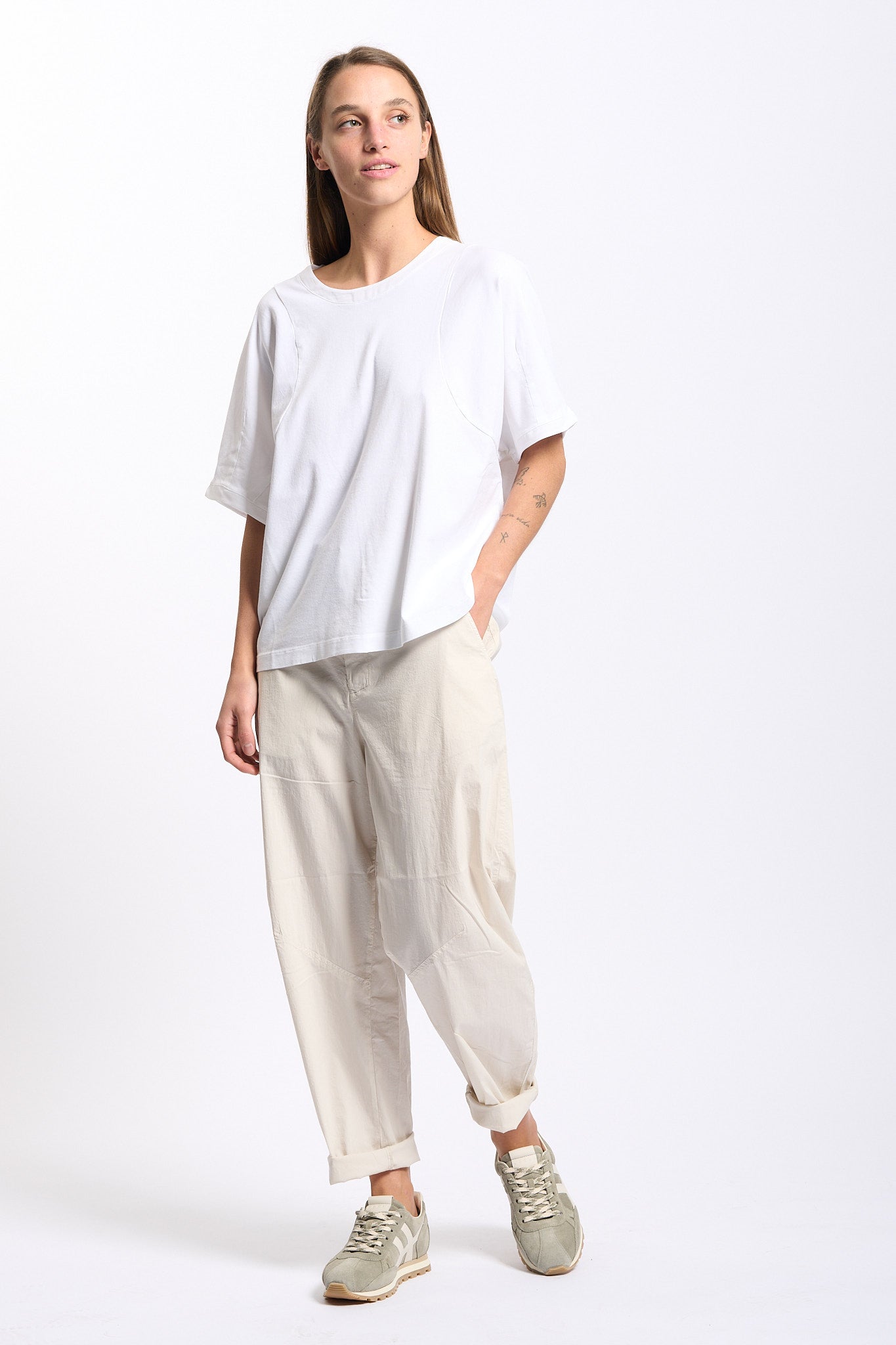 Transit T-Shirt Oversize Bianco Donna-1