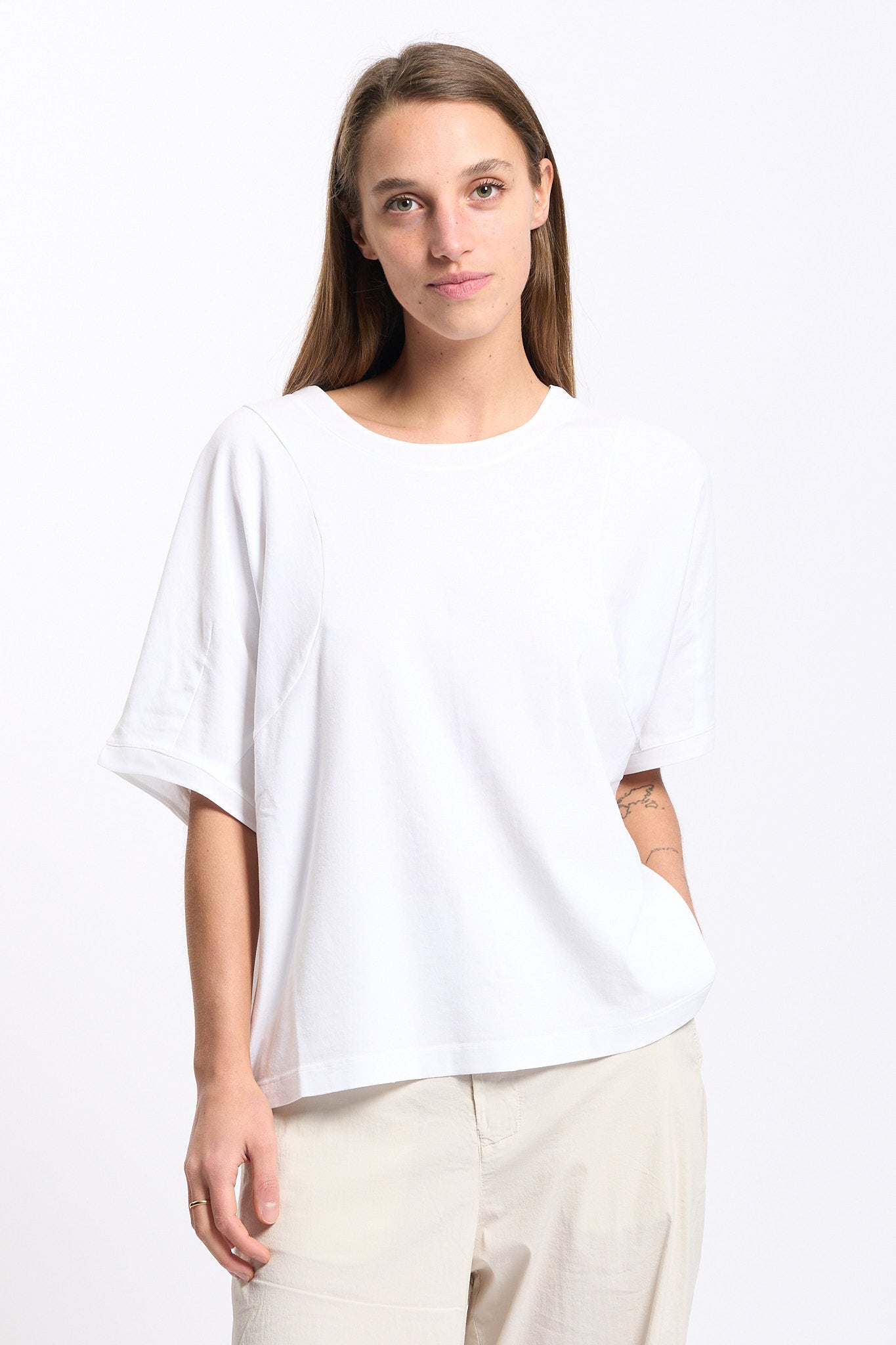 Transit T-Shirt Oversize Bianco Donna-3