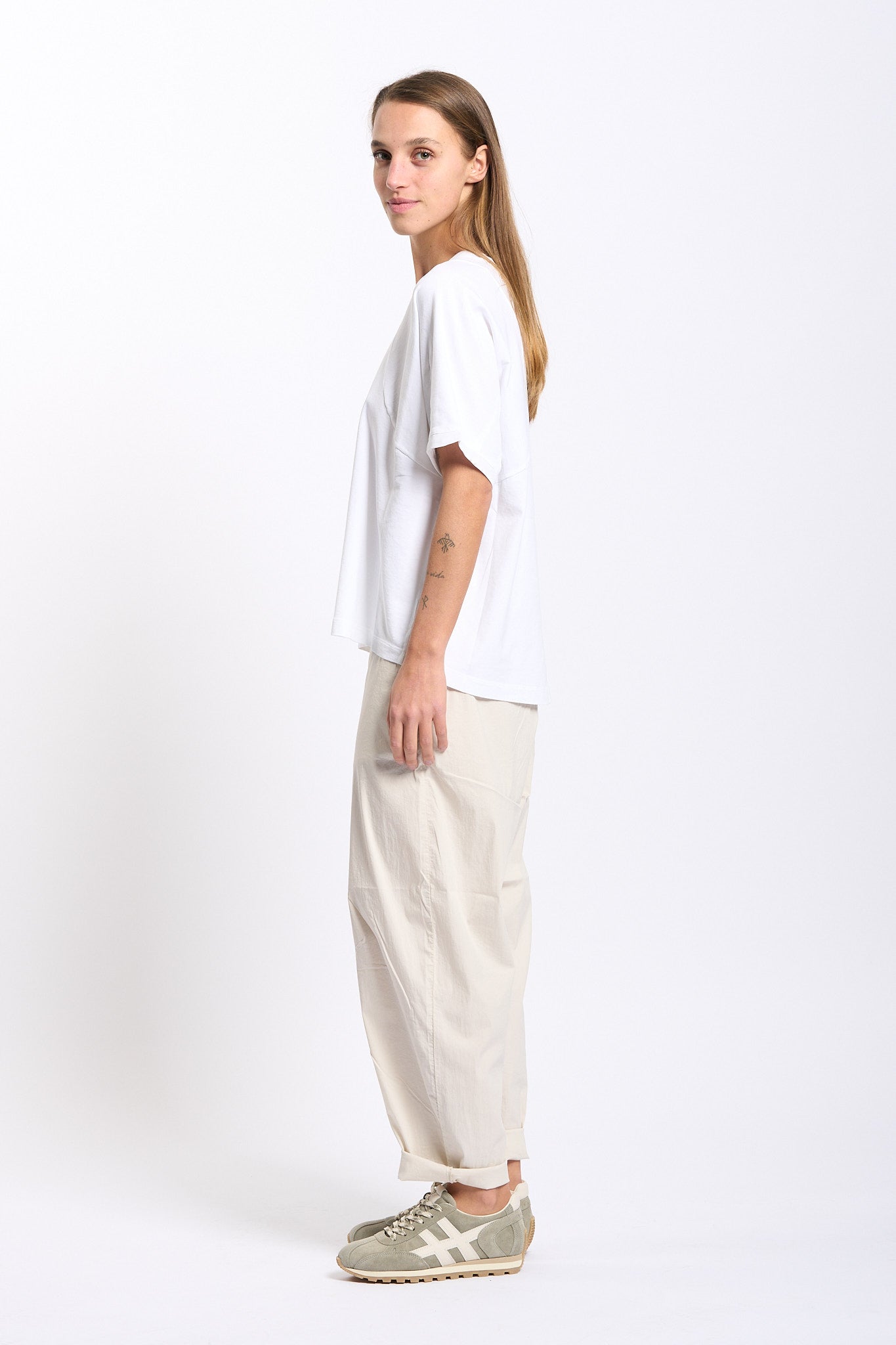 Transit T-Shirt Oversize Bianco Donna-5