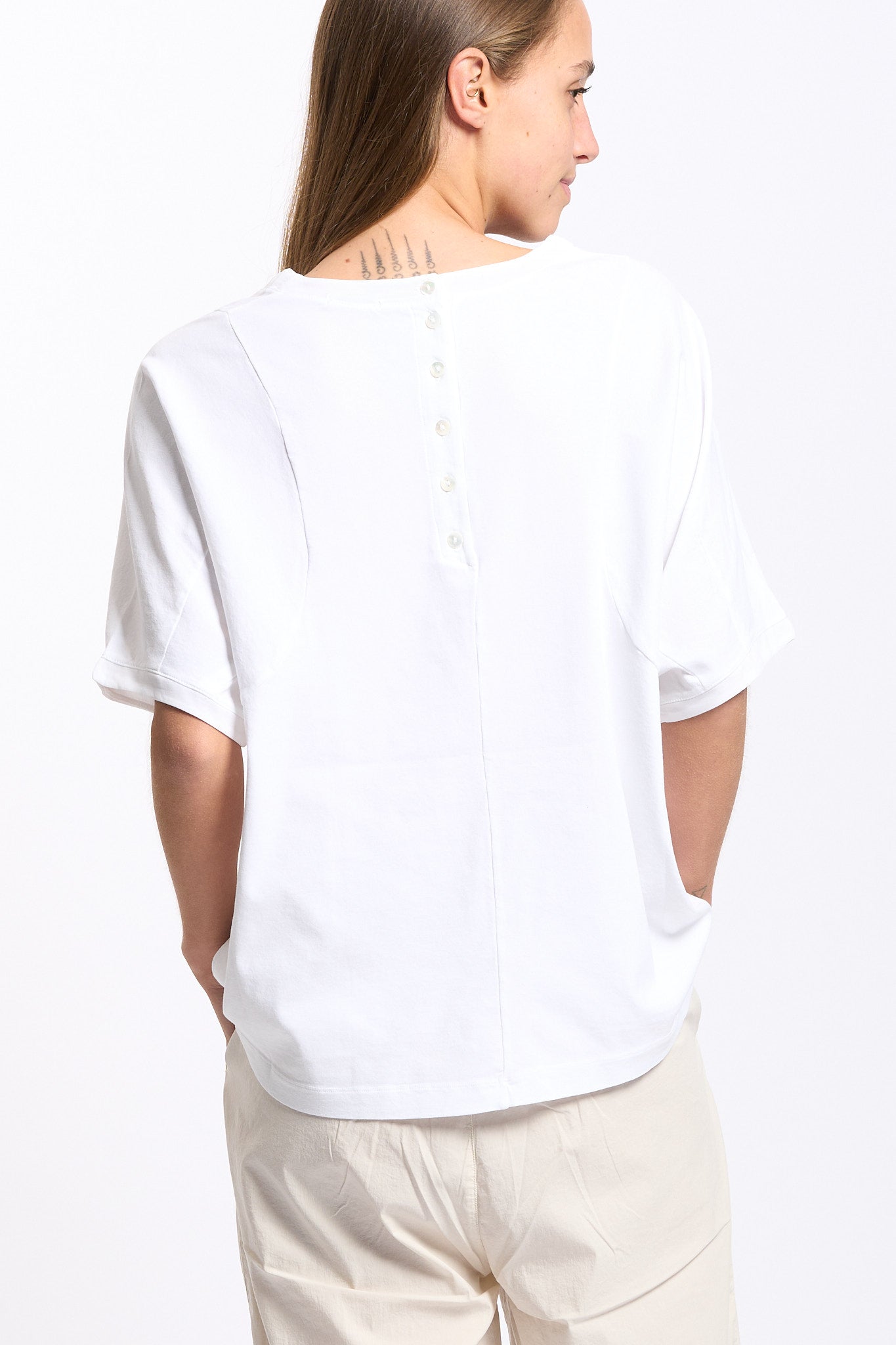 Transit T-Shirt Oversize Bianco Donna-6