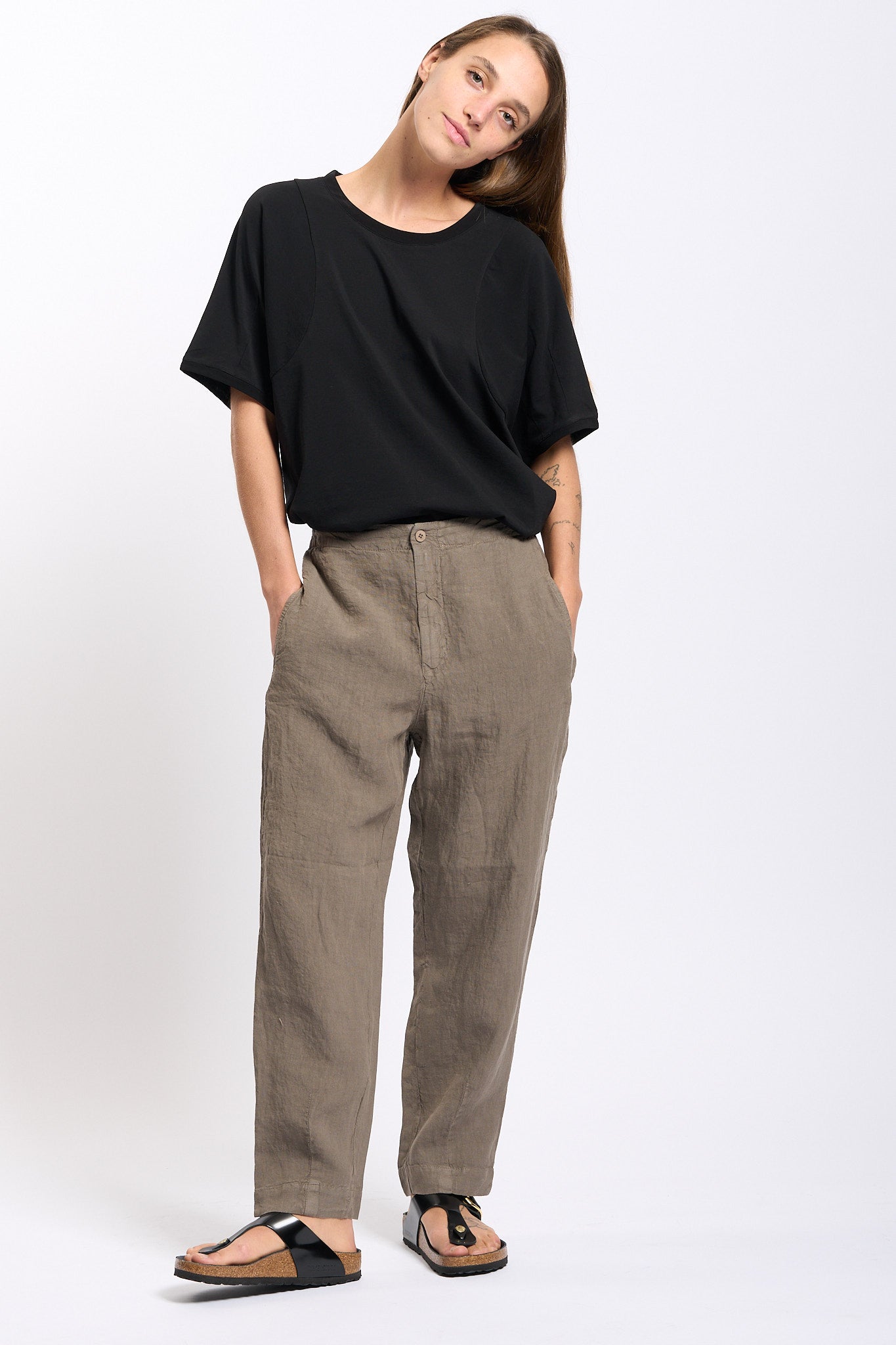 Transit T-Shirt Oversize Nero Donna-8