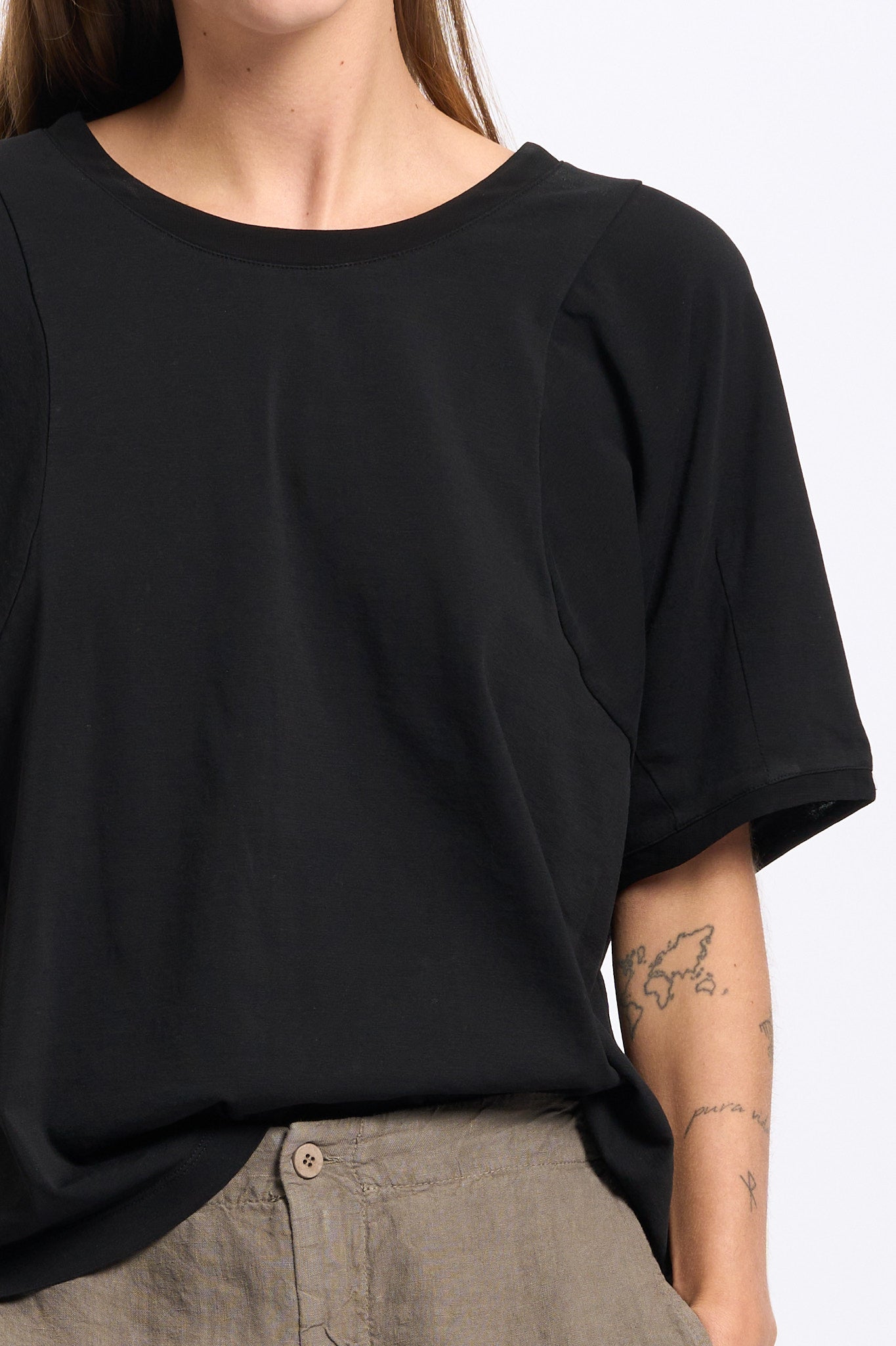 Transit T-Shirt Oversize Nero Donna-7