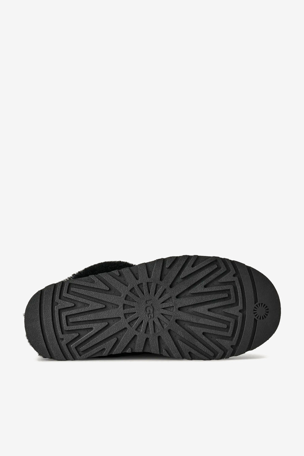 UGG Disquette pantofola nera donna con plateau-3