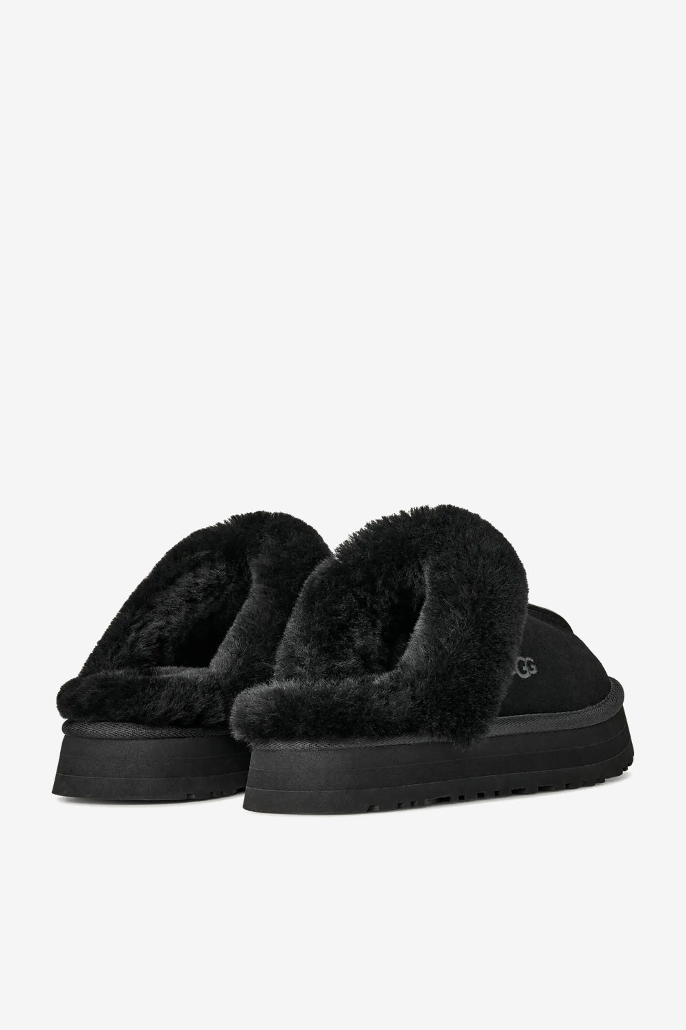 UGG Disquette pantofola nera donna con plateau-5