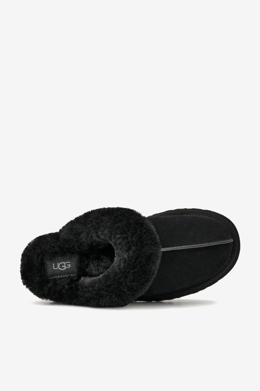 UGG Disquette pantofola nera donna con plateau-6