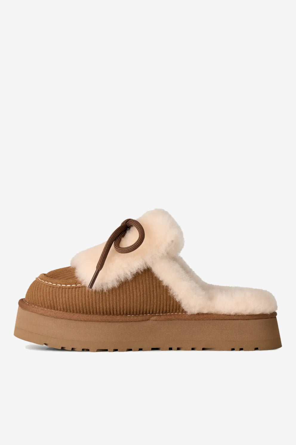 UGG Pantofola Disquette Heritage Costine Castagna Donna-3
