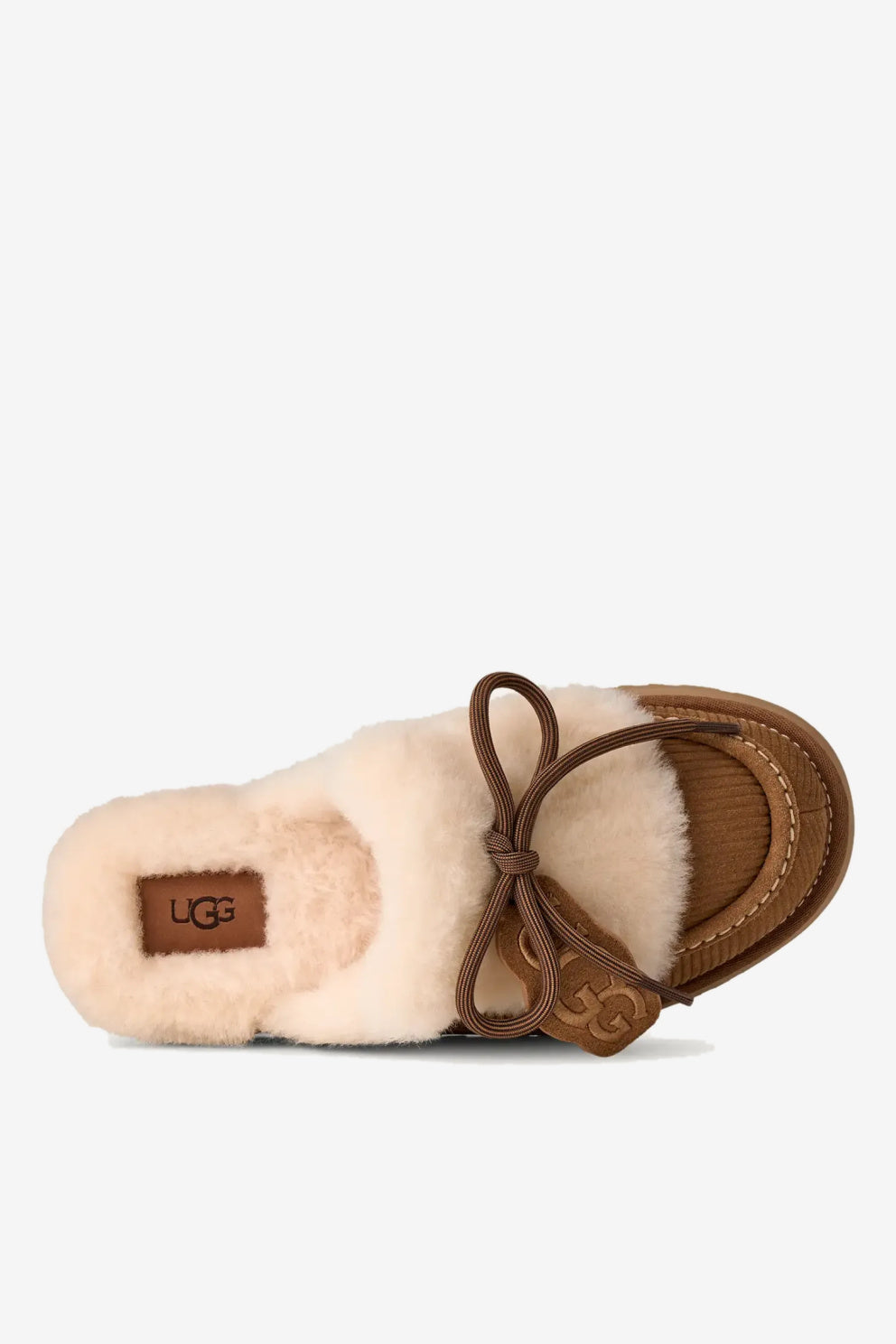 UGG Pantofola Disquette Heritage Costine Castagna Donna-6