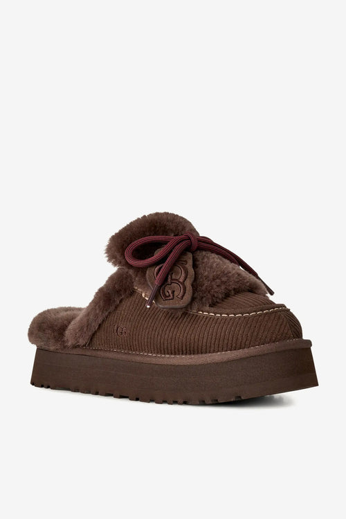 UGG Pantofola Disquette Heritage Costine Moro Donna-2