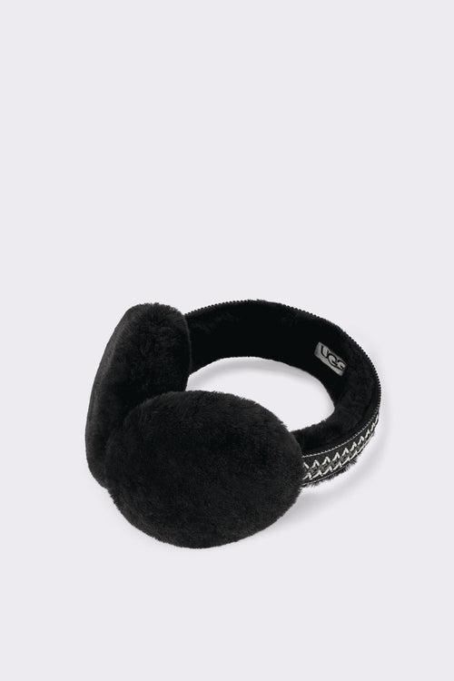 Ugg Black Sheepskin Earmuffs Women