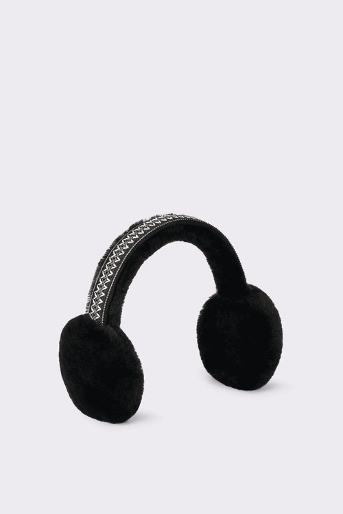 Ugg Black Sheepskin Earmuffs Women-2