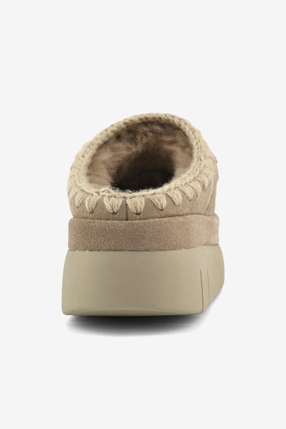 Mou Welt Clog Suede donna con suola platform leggera-3