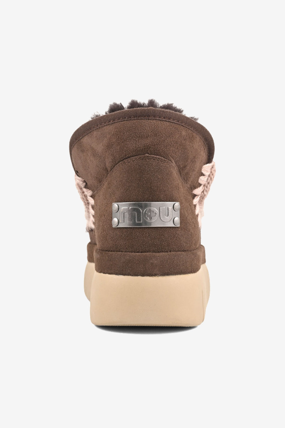 Mou Bounce Welt sneaker suede Caffe' da donna in camoscio-3